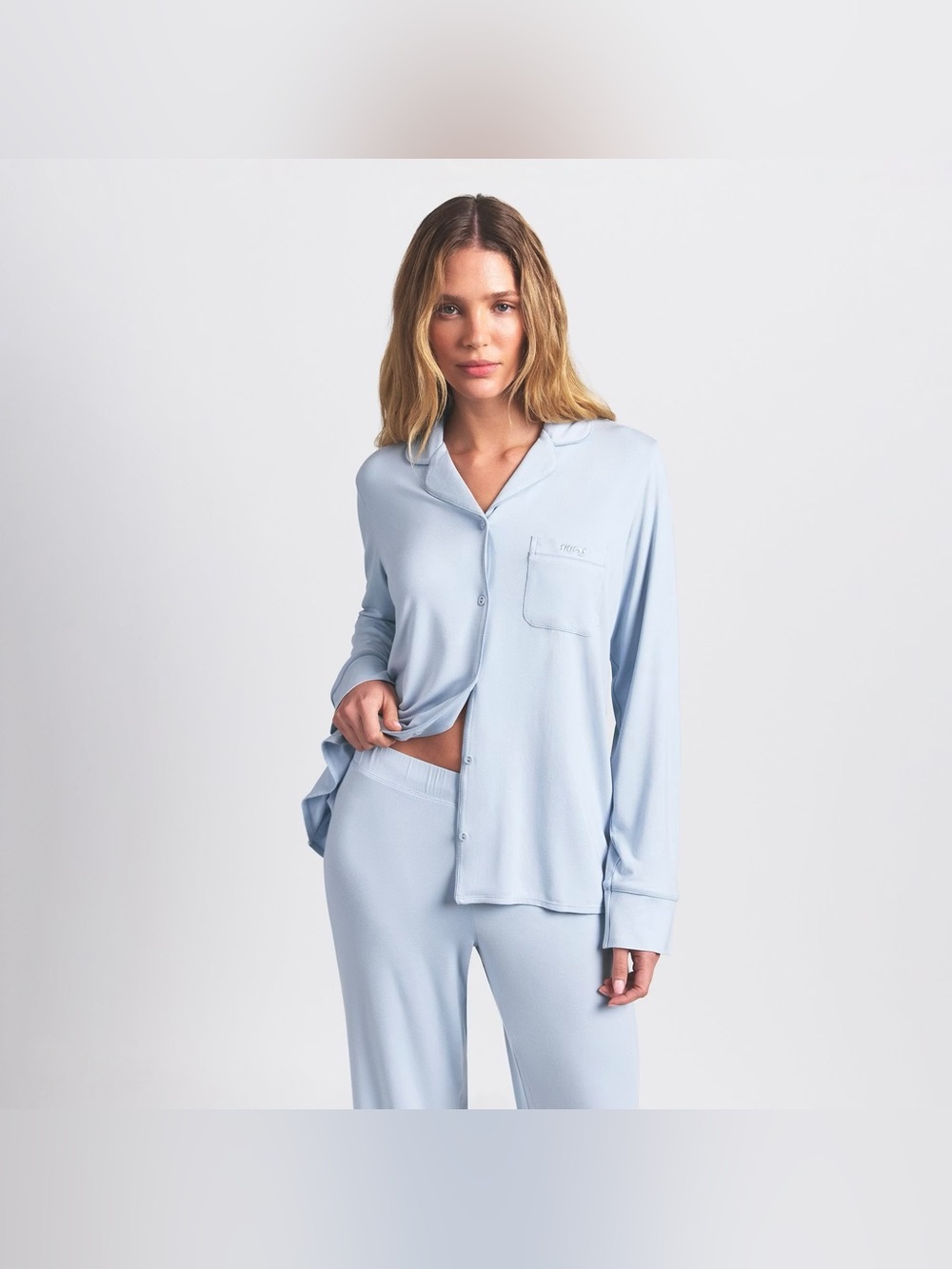 31. Skims • NWT $239 Sleep Set Zen Blue Pajama Top and Pant Set